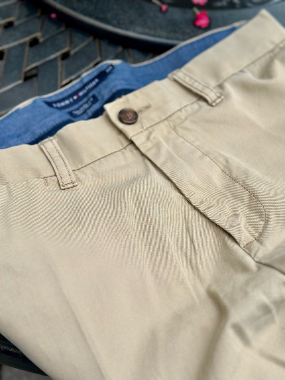 Tommy Hilfiger Tailored Fit Khaki Chino Pants 32 x 34 Men’s Beige - Picture 7 of 8